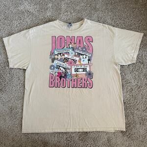 Jonas Brothers Five Albums One Night Tour Merch T-shirt, Size 2XL Y2K Music